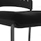Officesource Aero Collection Armless Guest or Side Chair with Black Fabric Seat and Titanium Frame OSSN6908FBK - alternate 4